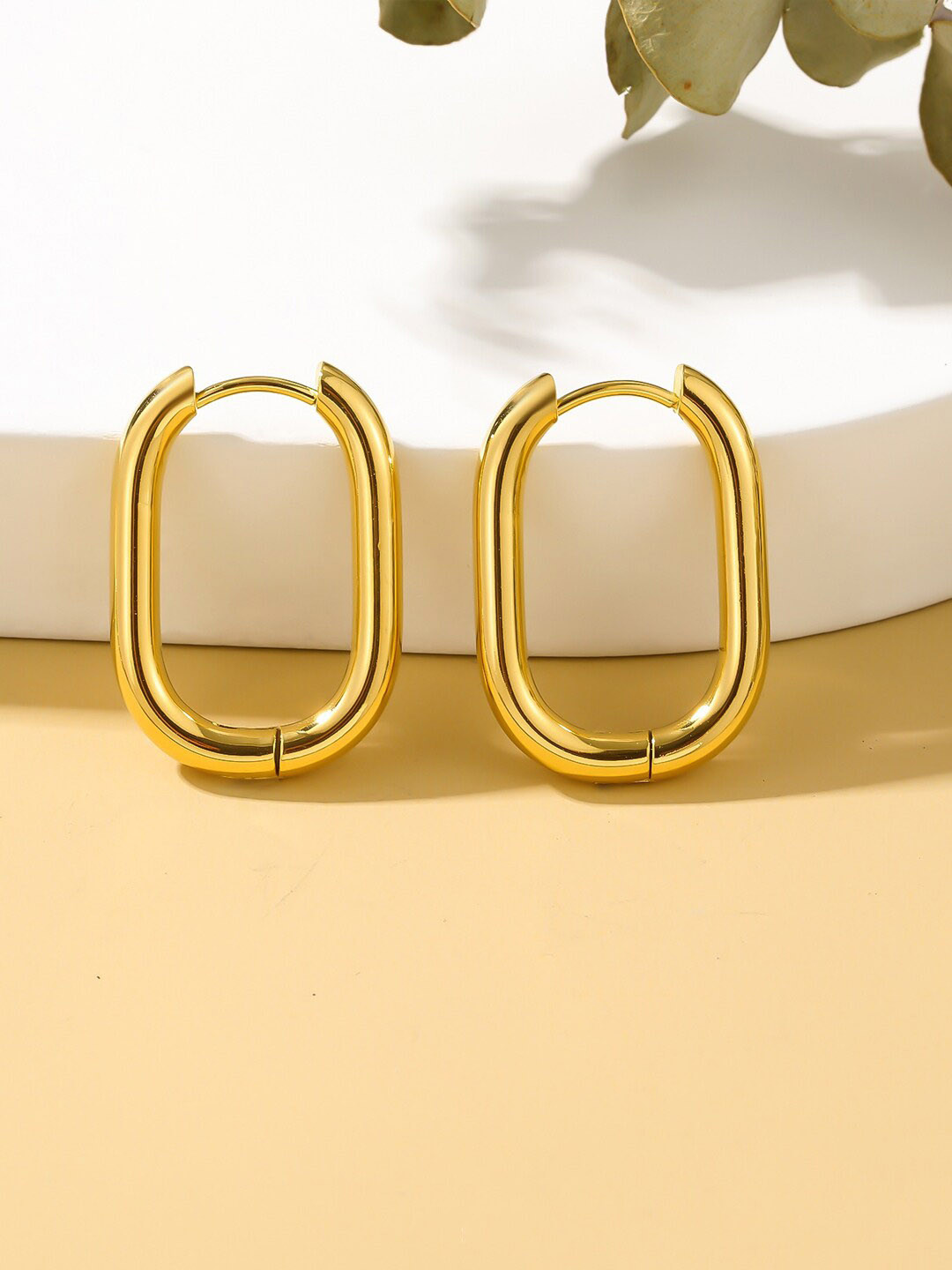 

FIMBUL Gold Plated Stainless Steel Hoop Earrings