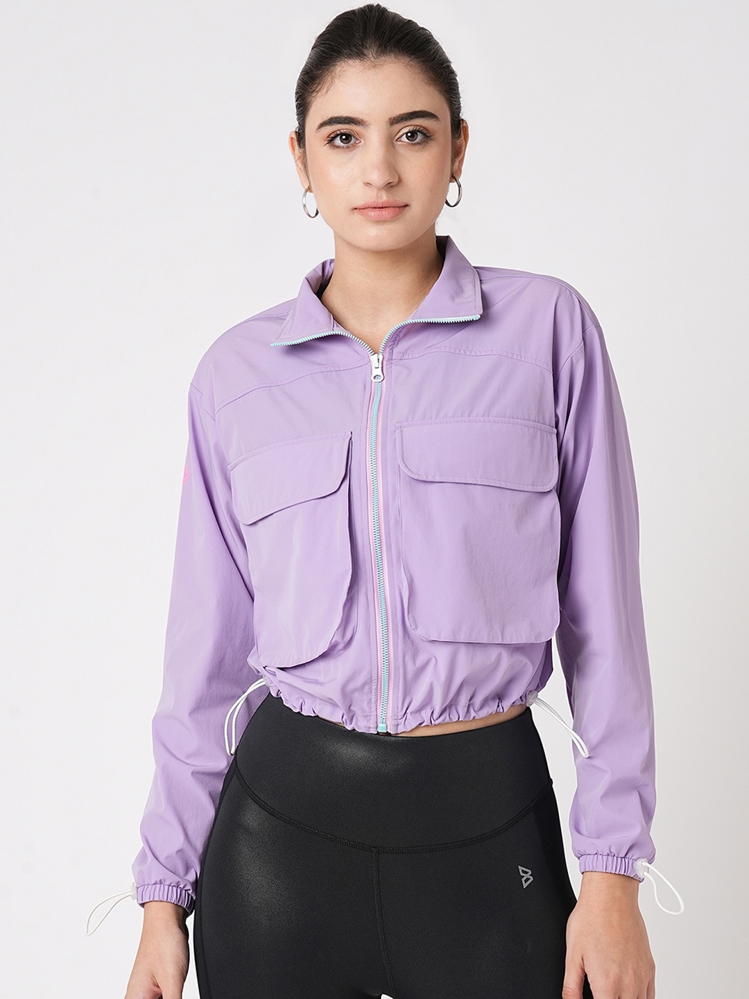 

BODD ACTIVE Lightweight Crop Sporty Jacket, Lavender