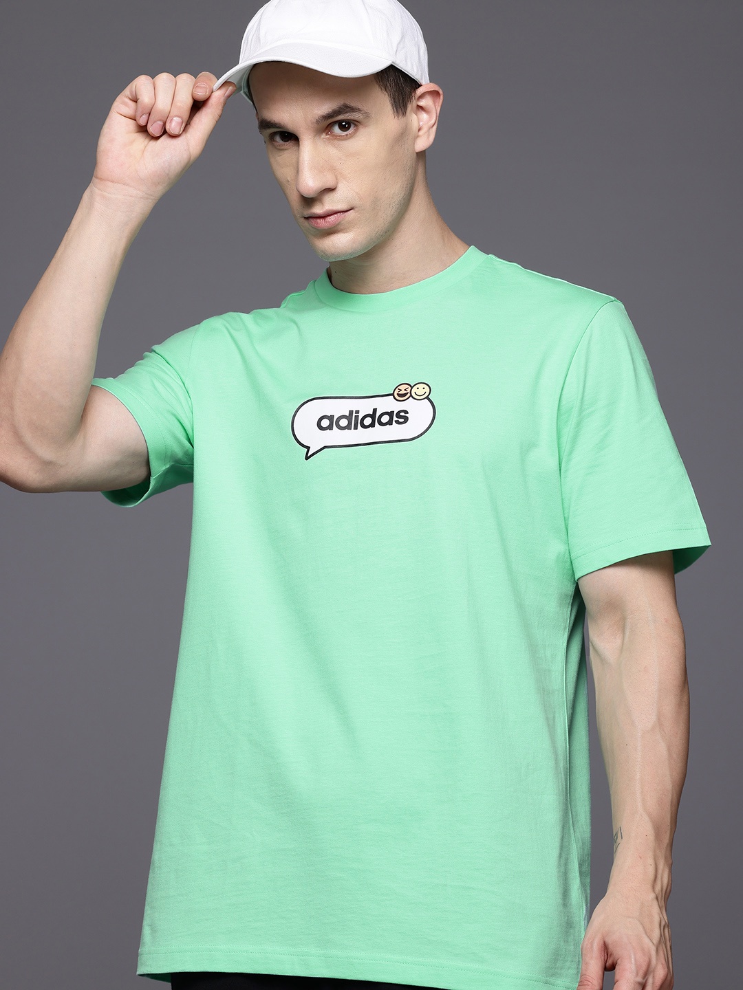 

ADIDAS Opti Linear Pure Cotton T-shirt, Sea green