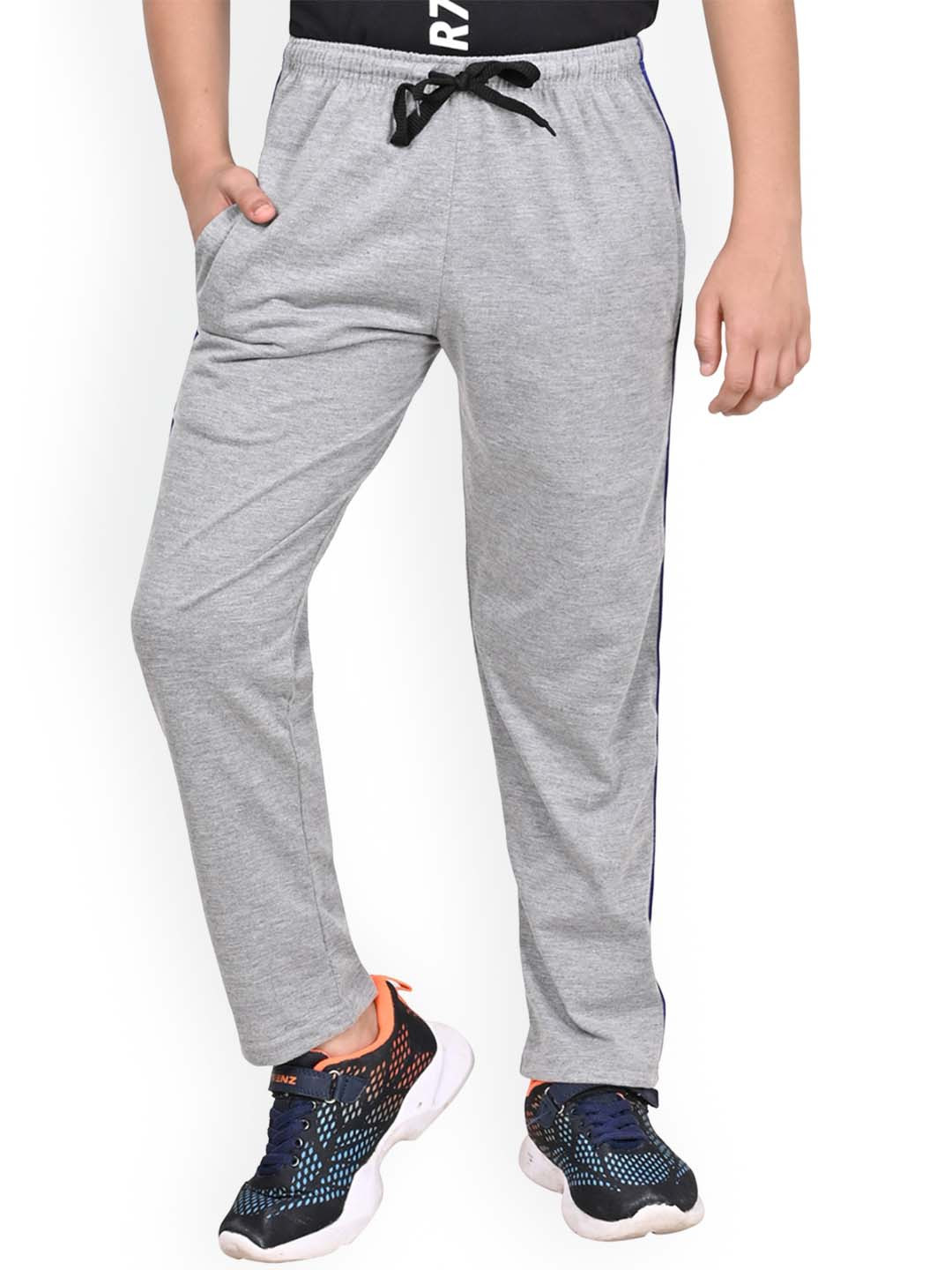 

BAESD Boys Mid-Rise Pure Cotton Track Pant, Grey