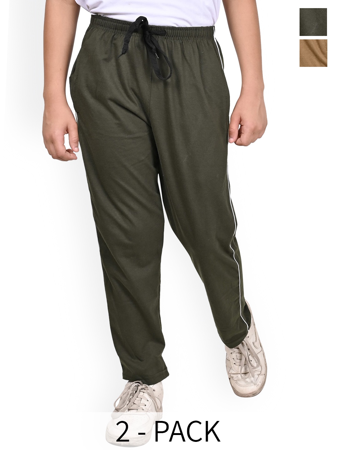 

BAESD Boys 2-Pcs Mid Rise Track Pants, Brown