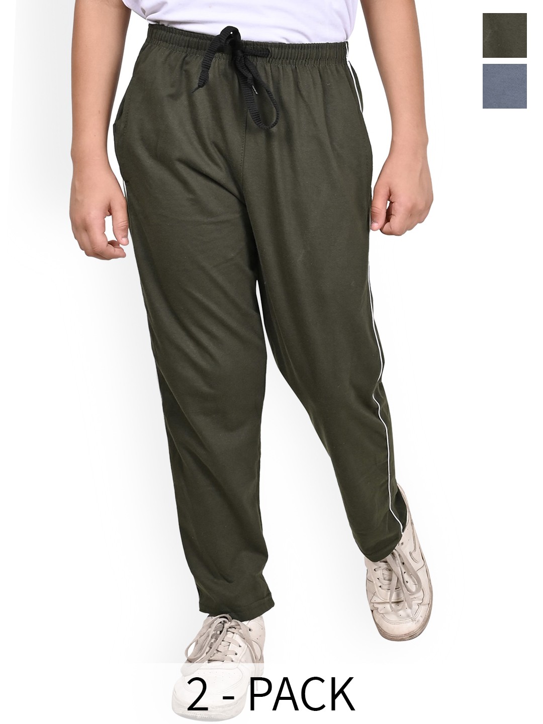 

BAESD Boys 2-Pcs Cotton Track Pants, Olive