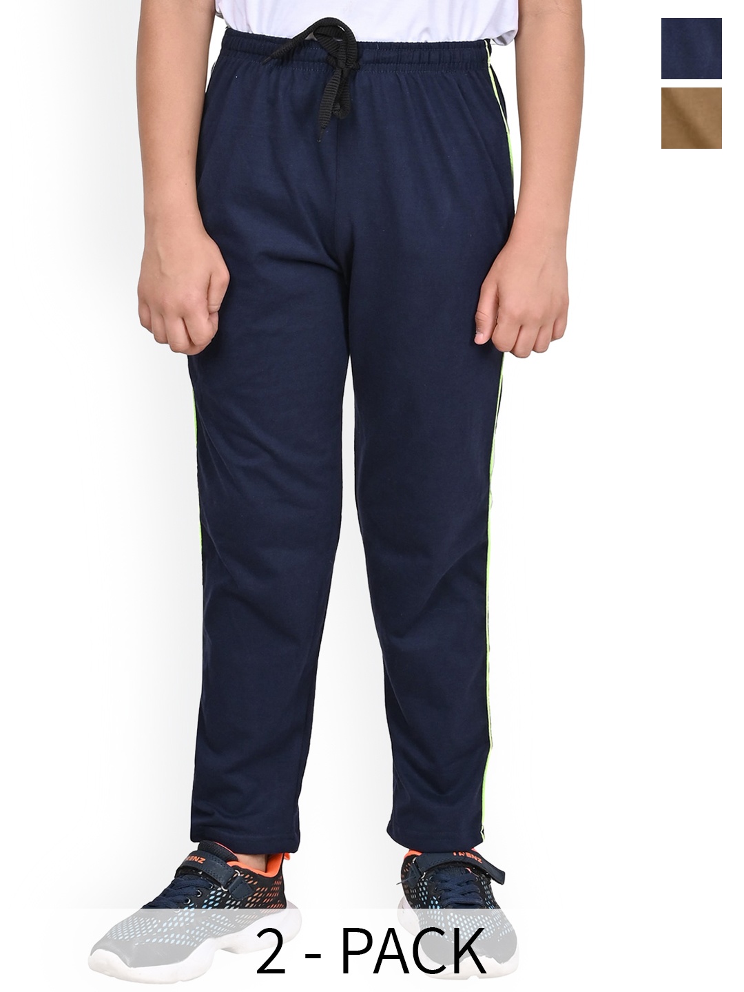 

BAESD Boys Pack Of 2 Cotton Track Pants, Brown