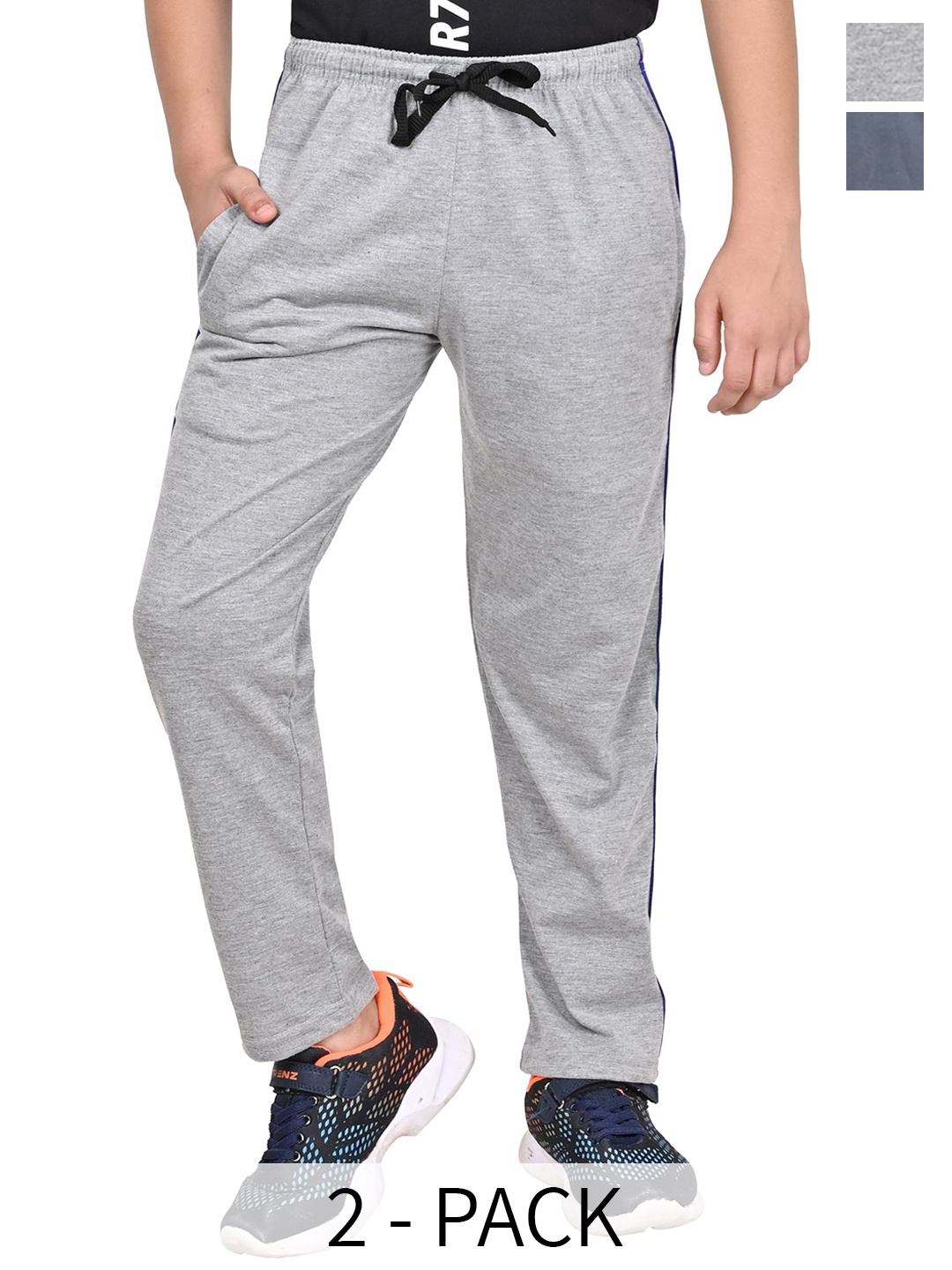 

BAESD Boys Pack Of 2 Cotton Track Pants, Blue