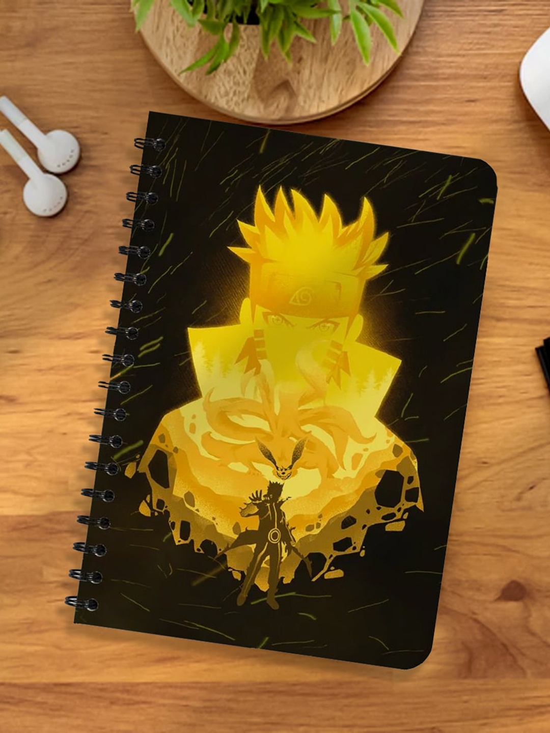 

COMICSENSE Naruto Anime Six Path Jinchuriki Printed Unruled Notebook, Black