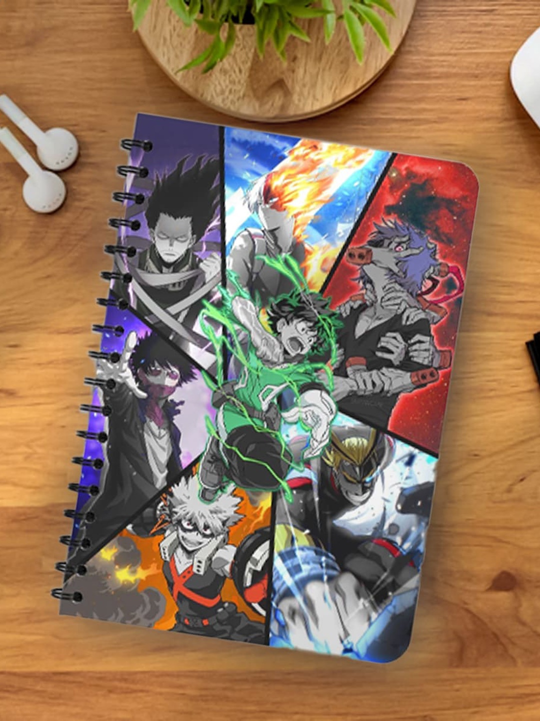 

COMICSENSE My Hero Academia Anime Heros Villans Unruled Notebook, Black