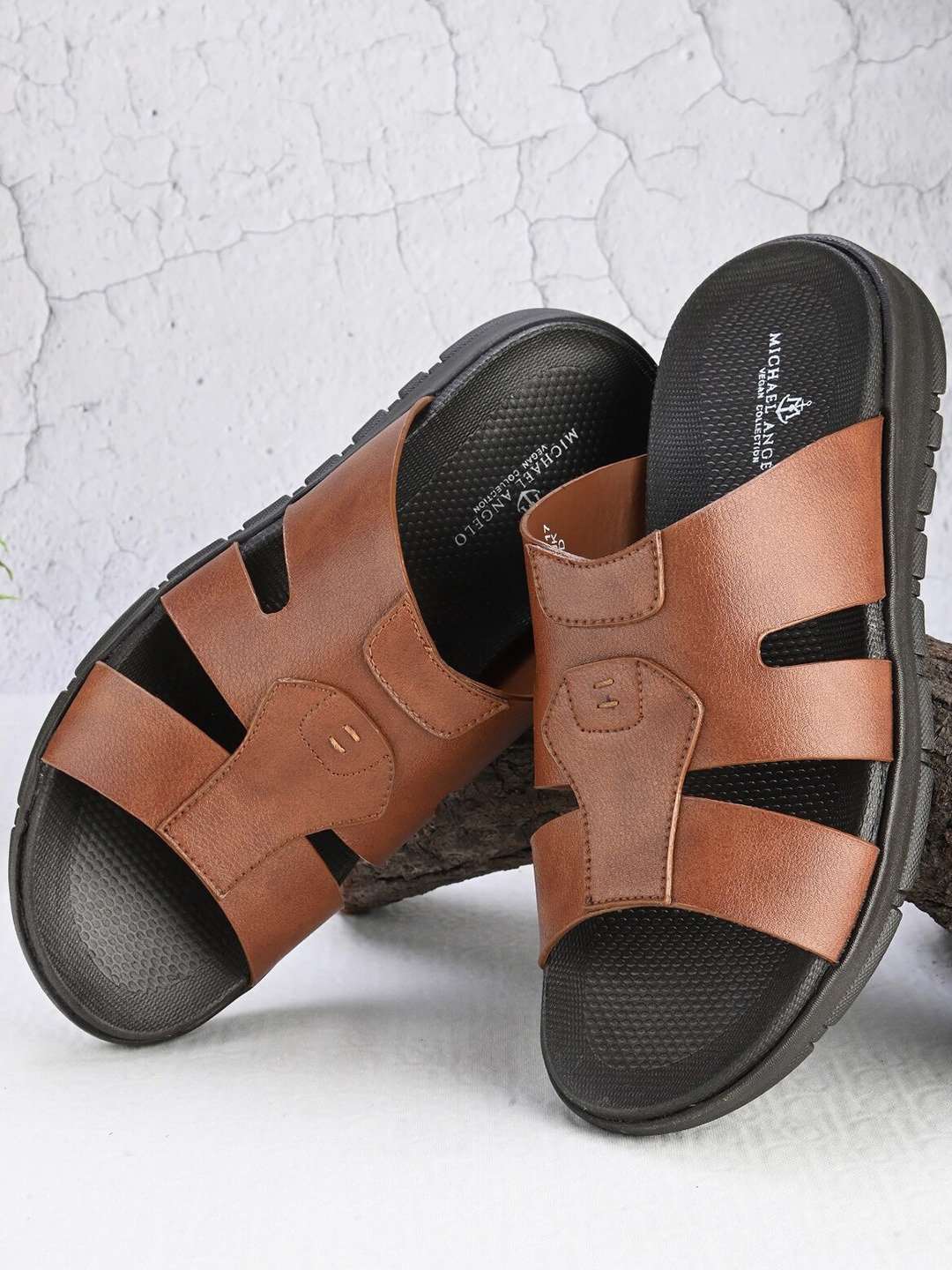 

MICHAEL ANGELO Men Comfort Sandals, Tan