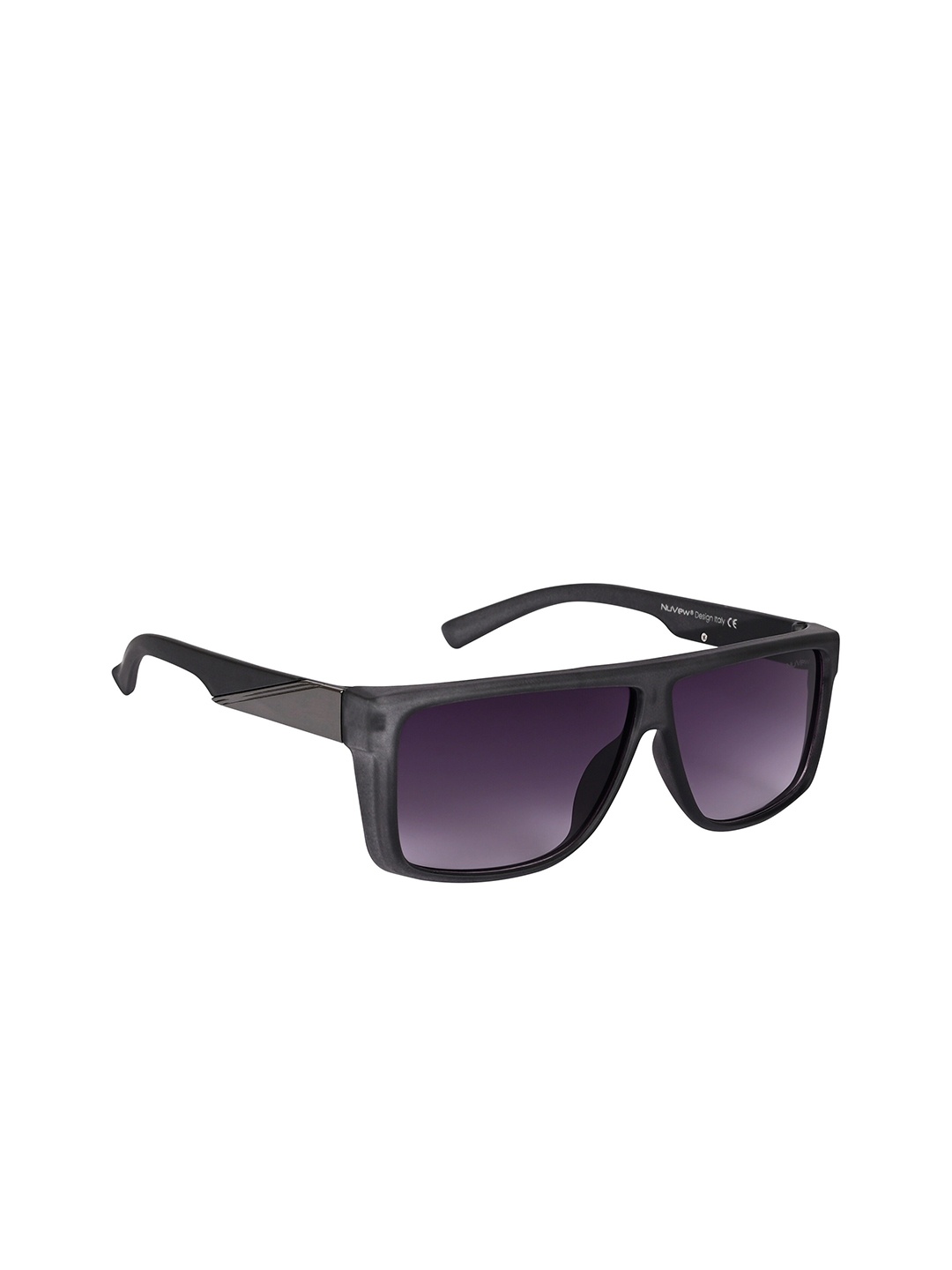 

NuVew Unisex Rectangle Sunglasses with UV Protected Lens ES_15461, Grey