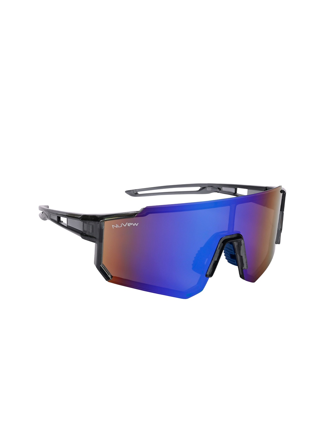

NuVew Unisex Sports Sunglasses With UV Protected Lens ES_16496-34-NW-YL491-fBLPR-GYc-SPWA, Blue