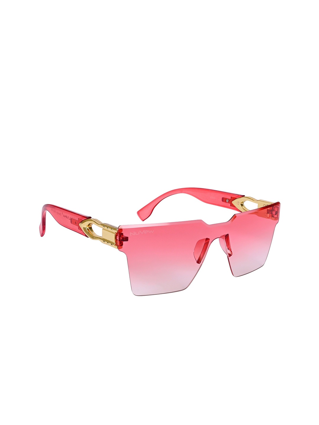 

NuVew Unisex Wayfarer Sunglasses with UV Protected Lens ES_15442-30-NW-4043-PNK-PKGL-WF, Pink