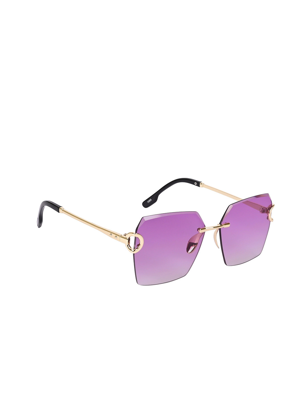 

AISLIN Unisex Oversized Sunglasses with UV Protected Lens ES_14904-89-AS-1085-PUR-GLD-OSW, Purple