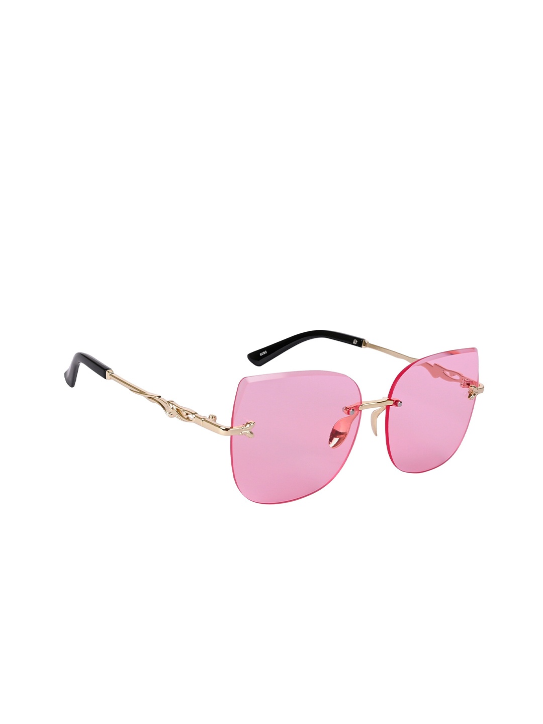 

AISLIN Women Cateye Sunglasses with UV Protected Lens ES_14923-89-AS-6092-PNK-GLD-CESQ, Pink