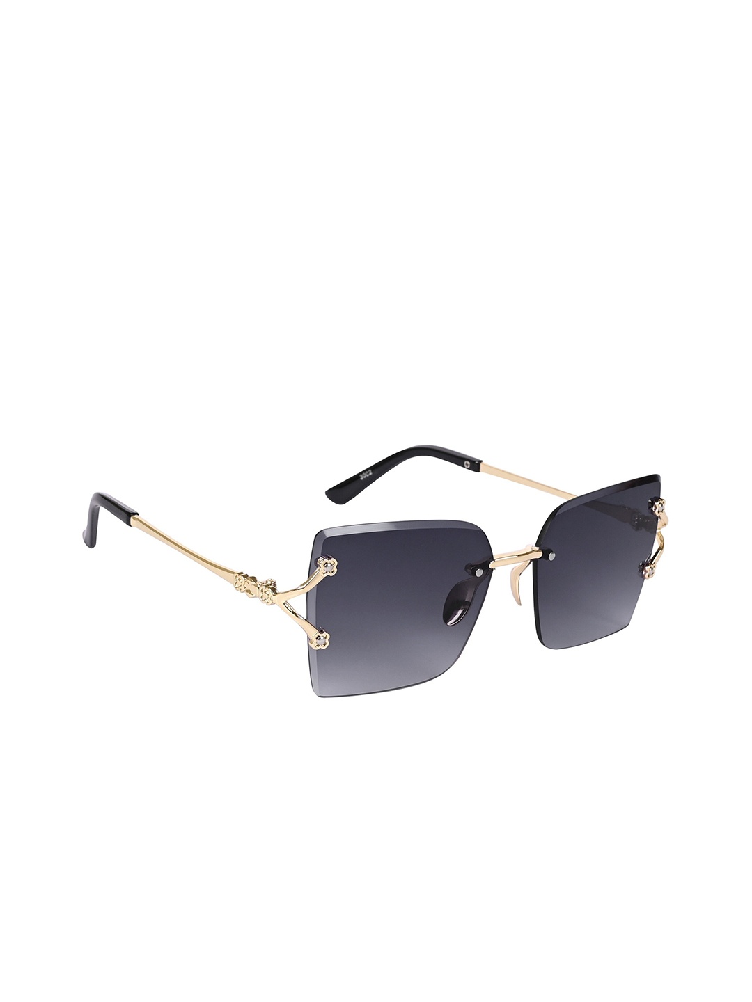 

AISLIN Women Square Sunglasses with UV Protected Lens ES_14913-89-AS-3002-BLK-GLD, Black