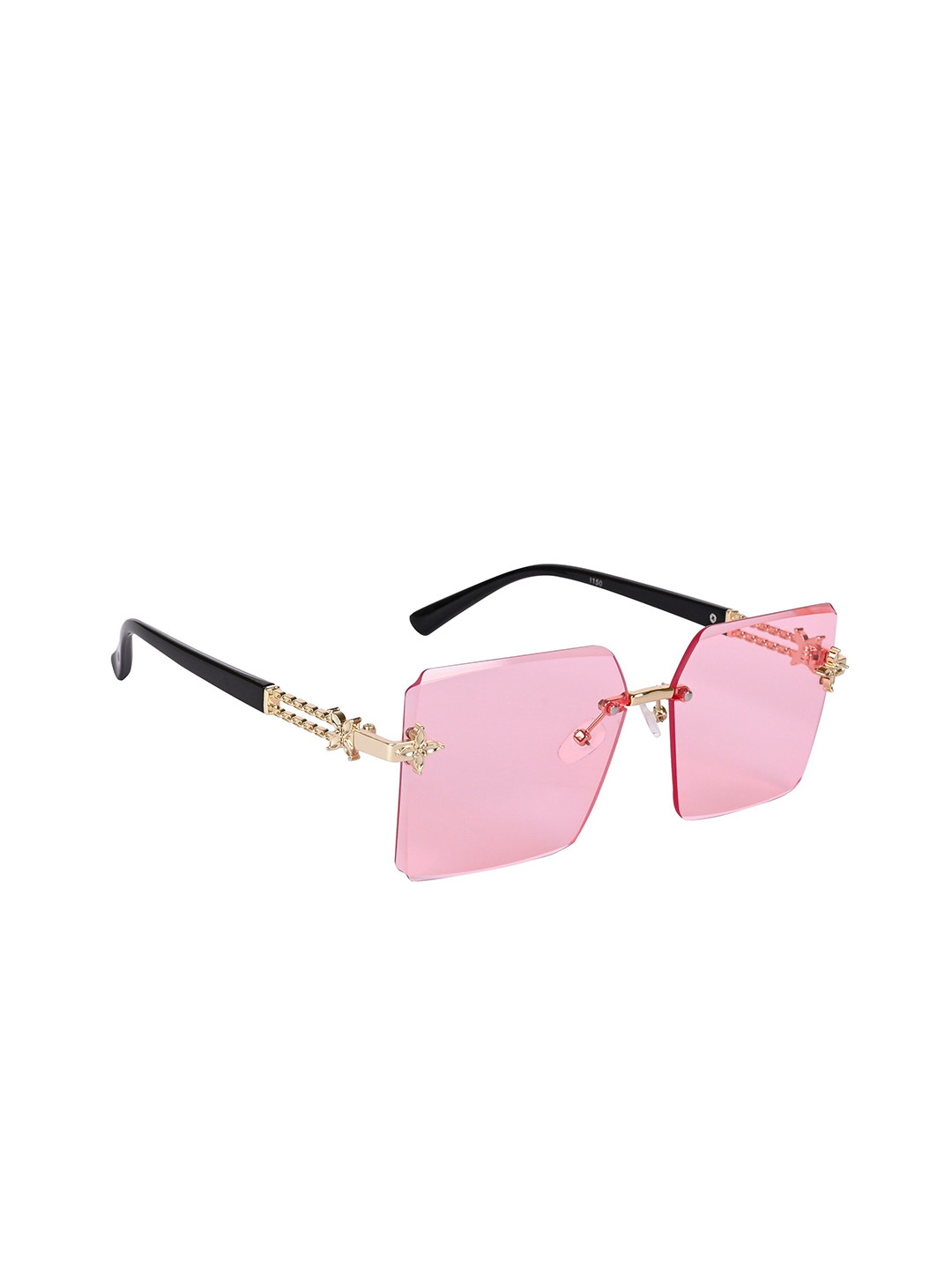 

AISLIN Unisex Square Sunglasses with UV Protected Lens ES_14907-89-AS-1150-PNK-GLBK-SQWF, Pink