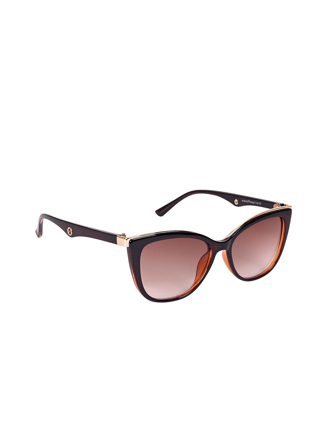 

AISLIN Women Cateye Sunglasses with UV Protected Lens ES_13290-84-AS-15004, Brown