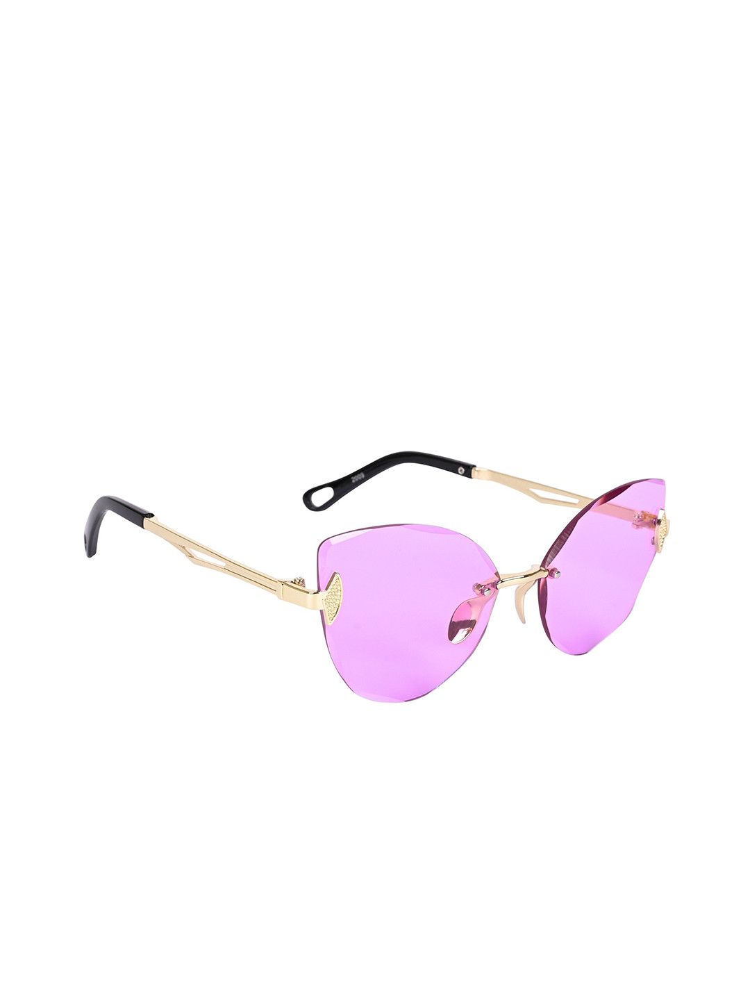 

AISLIN Women Cateye Sunglasses with UV Protected Lens ES_14912-89-AS-2009-PUR-GLD-CE, Purple