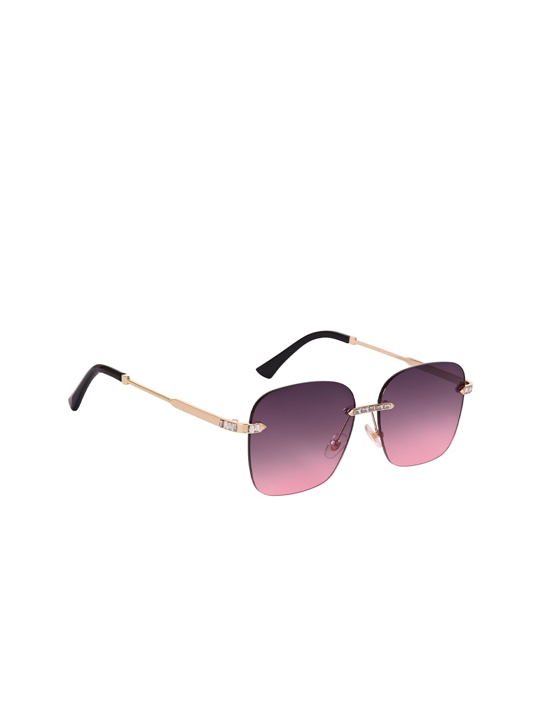 

AISLIN Unisex Wayfarer Sunglasses ES_13369-90-AS-2585-GYPK-GLD-WF-Grey, Pink