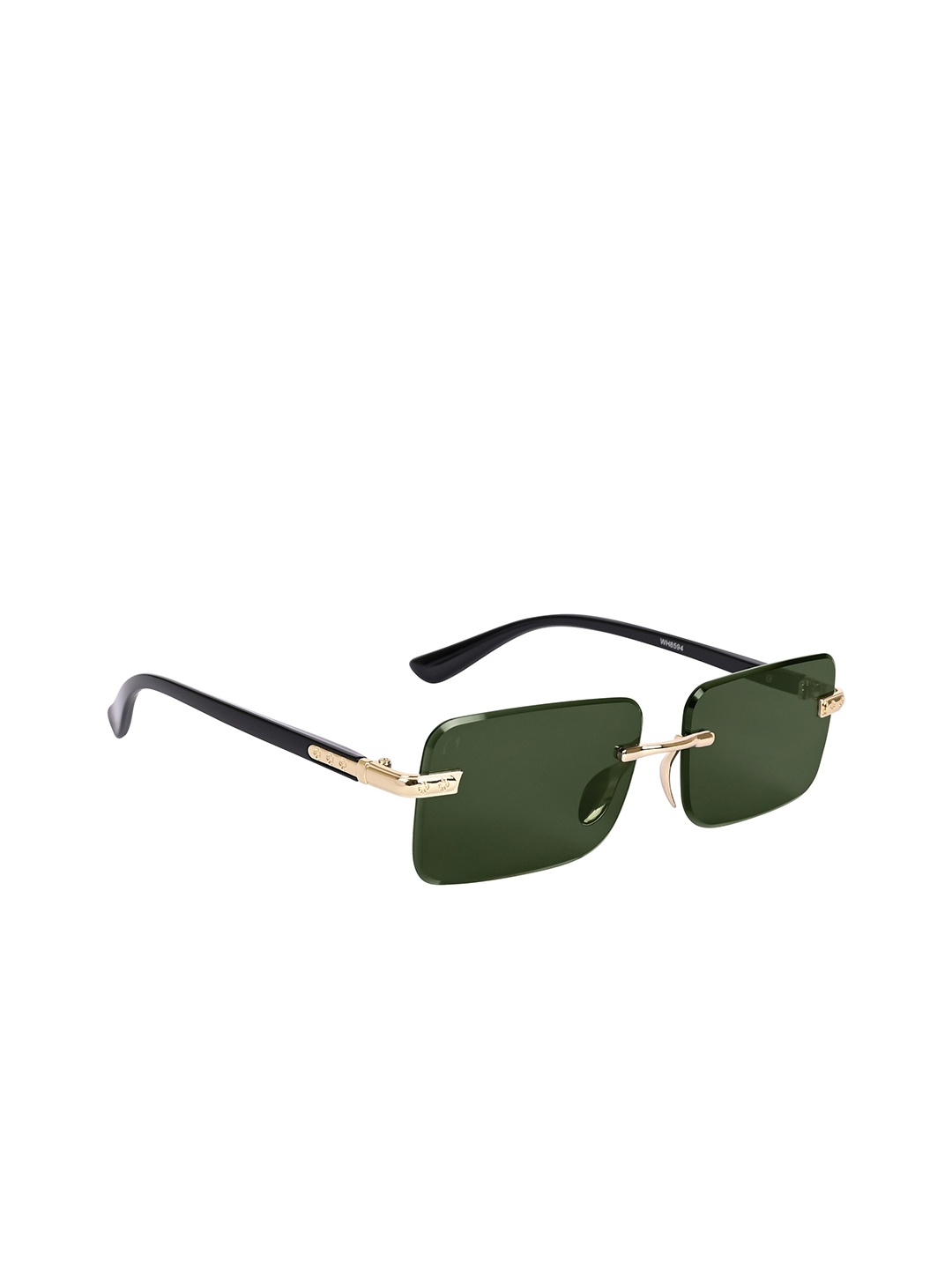 

AISLIN Unisex Rectangle Sunglasses with UV Protected Lens ES_13352-89-AS-8594-G15, Green