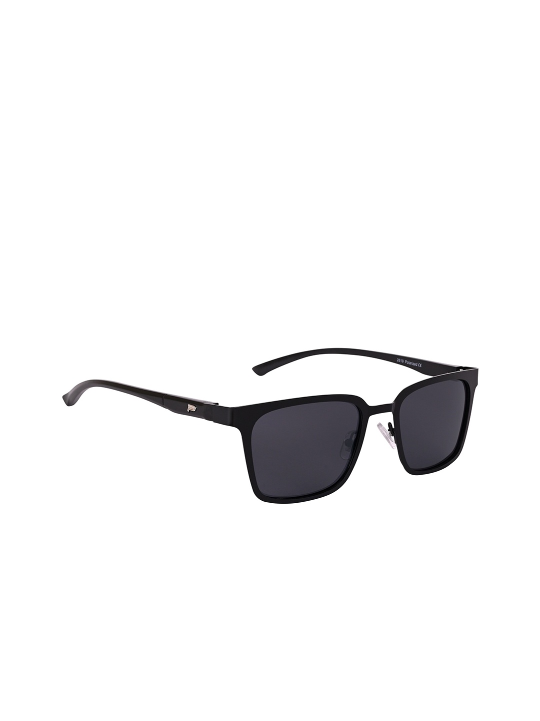 

AISLIN Unisex Square Sunglasses with Polarised Lens ES_13372-90-AS-2619-BLK-BLK-WF, Black