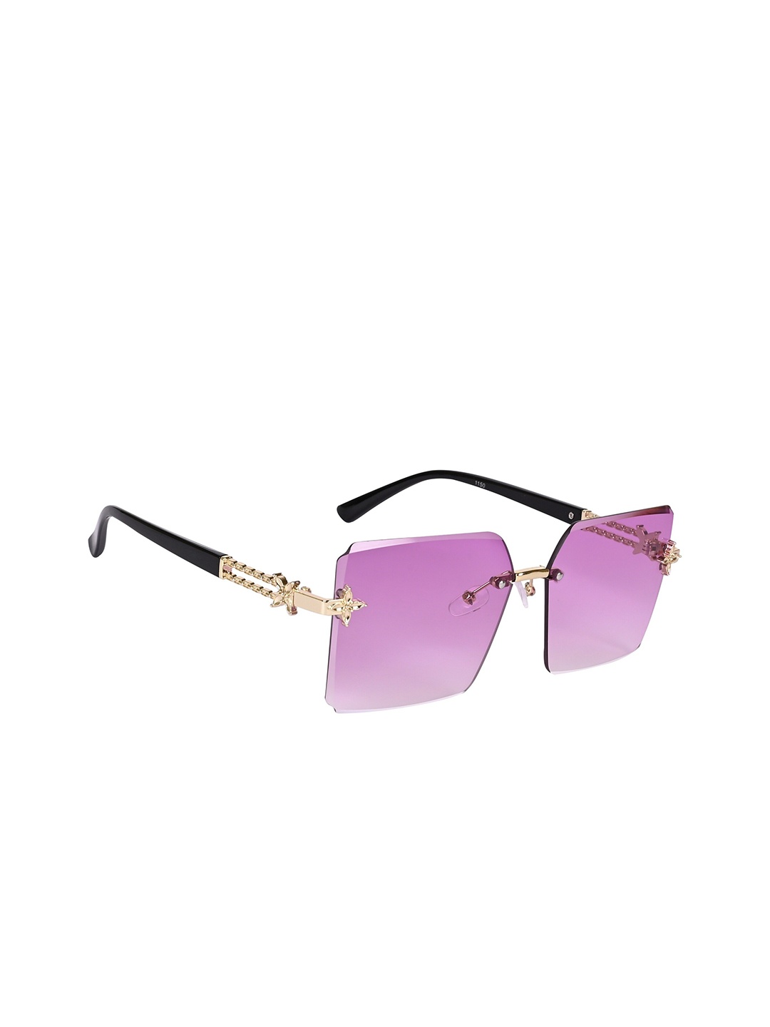 

AISLIN Unisex Square Sunglasses with UV Protected Lens ES_14908-89-AS-1150, Purple