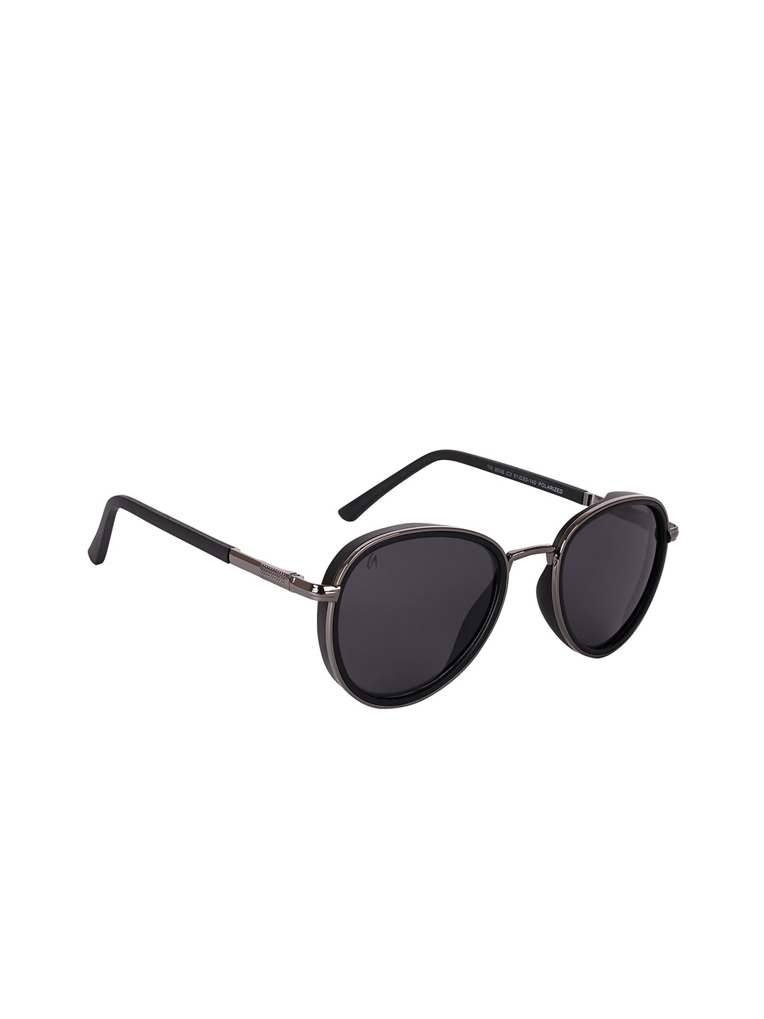 

AISLIN Unisex Aviator Sunglasses with Polarised Lens ES_13379-90-AS-8006-BLK-GNBK-AV, Black