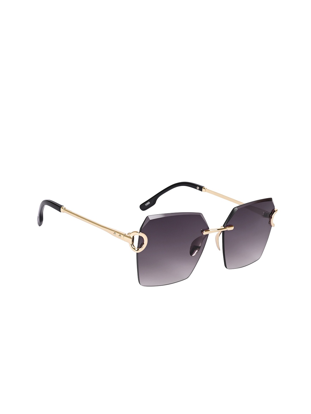 

AISLIN Unisex Oversized Sunglasses with UV Protected Lens ES_14901-89-AS-1085-BLK-GLD-OSWF, Black
