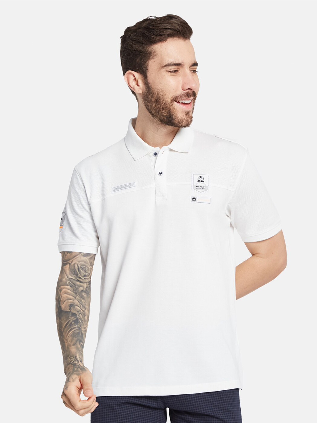 

Octave Star Wars Polo Collar Cotton T-shirt, White