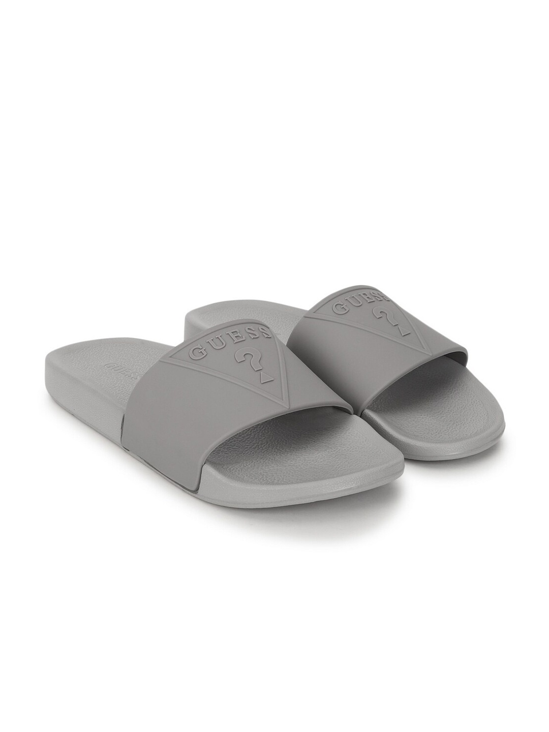 

GUESS Men Self Design Sliders, Grey