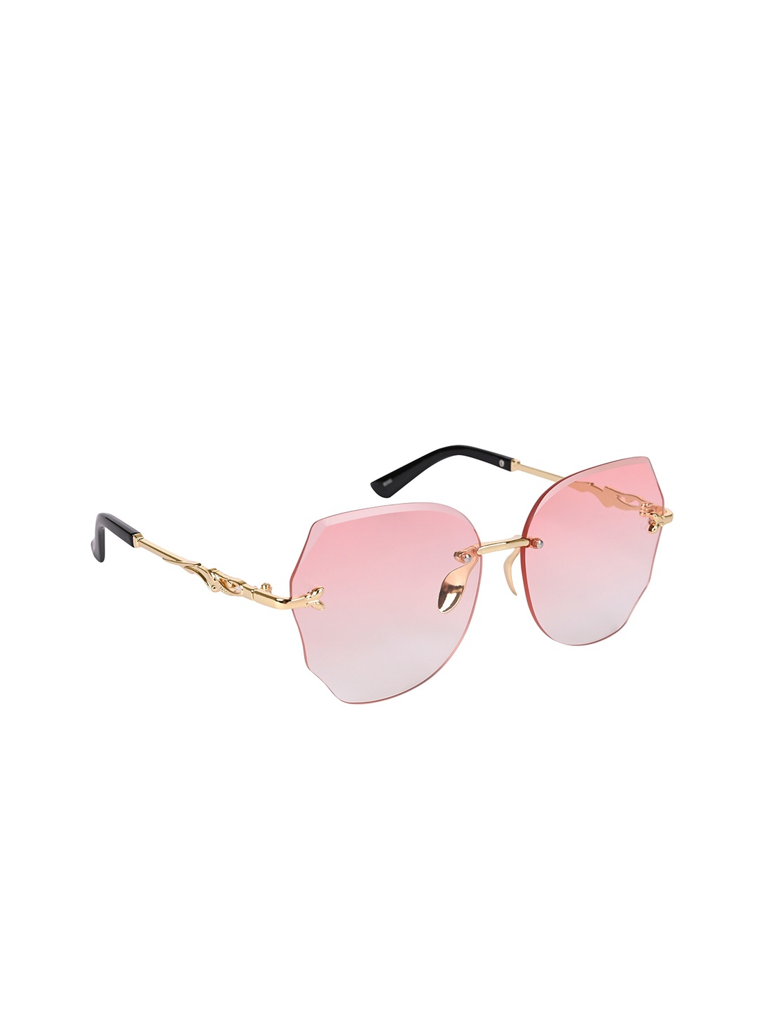 

AISLIN Women Butterfly Sunglasses with UV Protected Lens ES_12994-87-AS-6095-PNK-GLD-BT, Pink