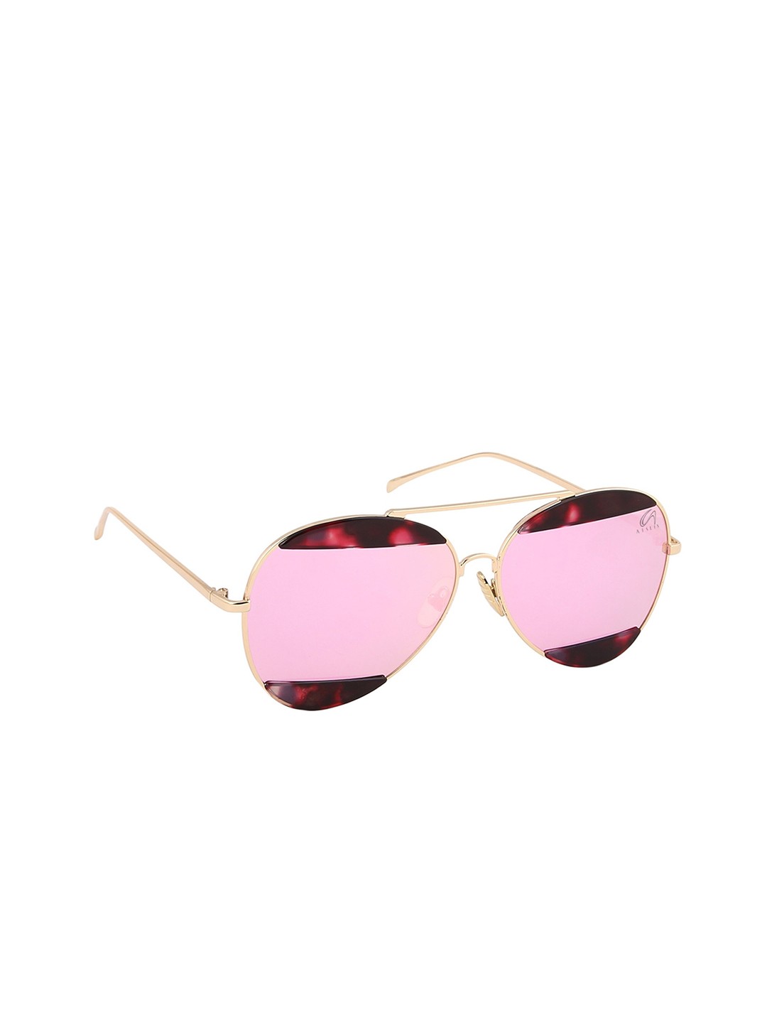 

AISLIN Unisex Aviator Sunglasses with UV Protected Lens ES_12071-6-AS-2019, Pink