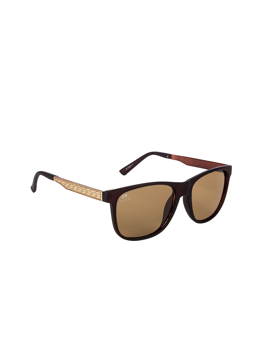 

AISLIN Unisex Wayfarer Sunglasses with UV Protected Lens ES_13132-92-AS-1437-BRW-mBRGL-WF, Brown