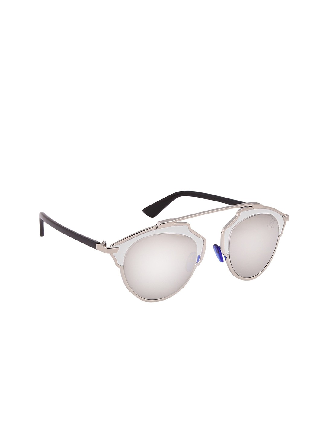 

AISLIN Unisex Oval Sunglasses With UV Protected Lens ES_12113-6-AS-8760-fGRY-SVBK-OV, Grey