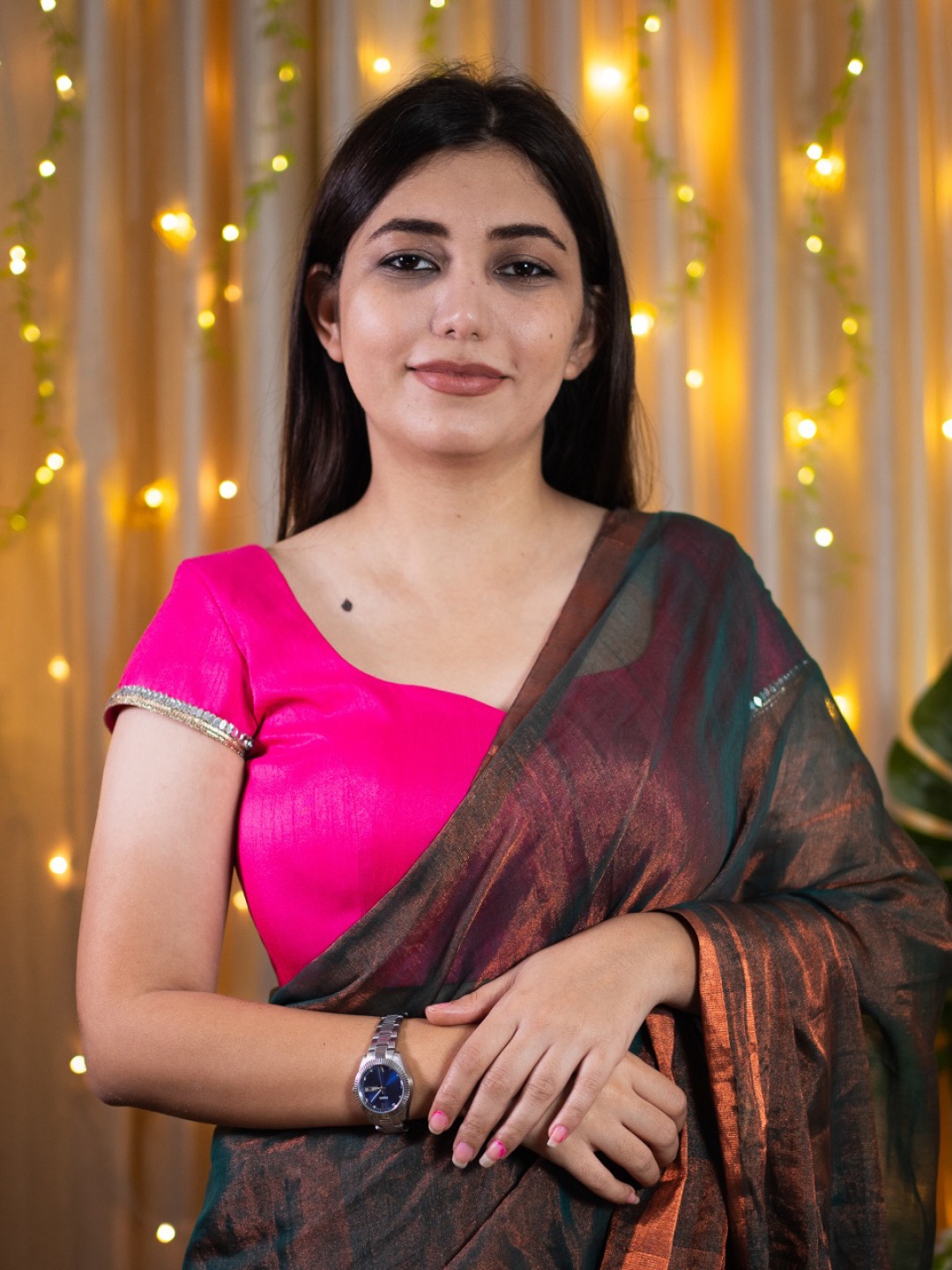 

I LOVE SAREES Silk Saree Blouse, Pink