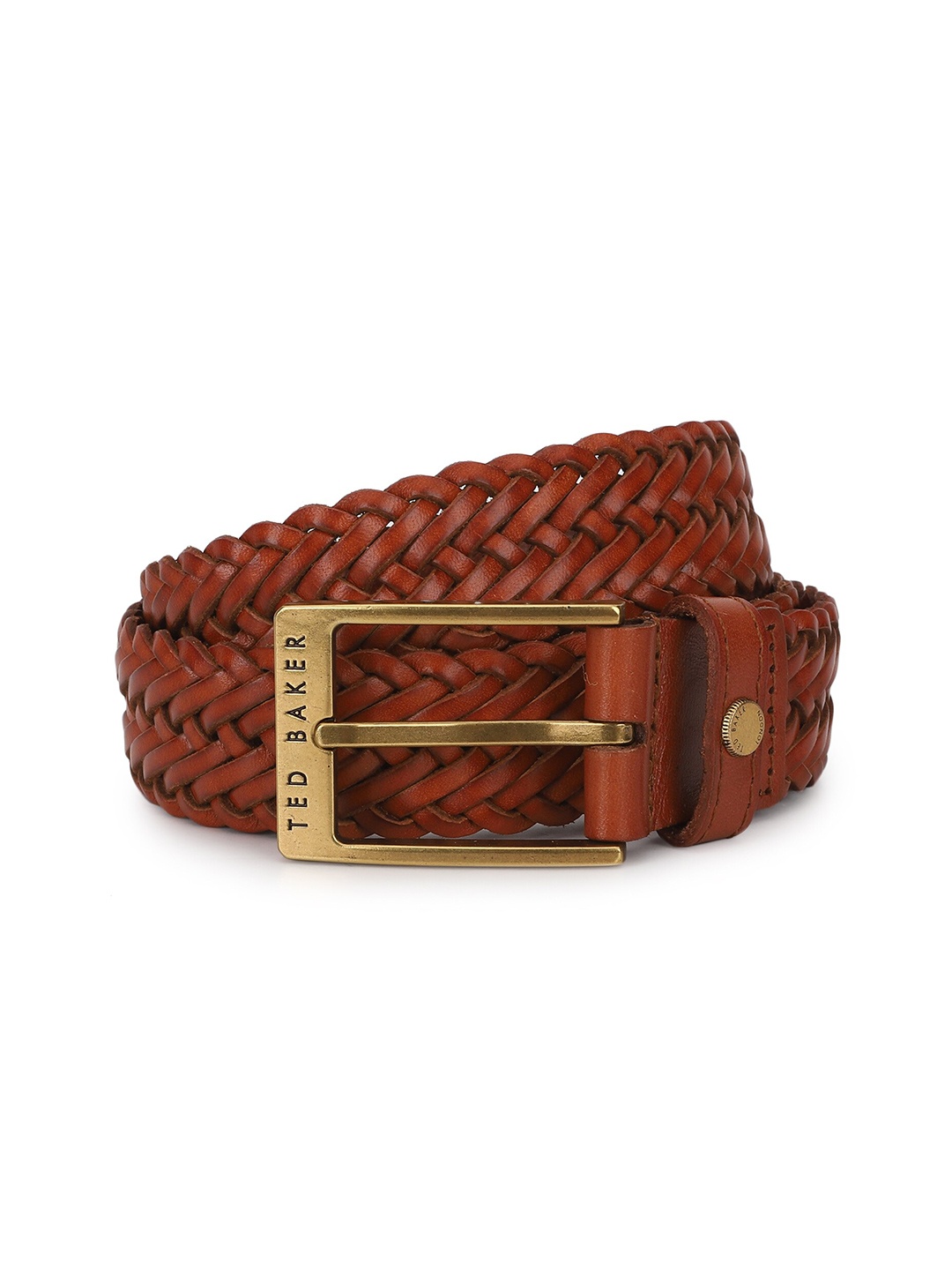 

Ted Baker Men Braided Leather Belt, Tan