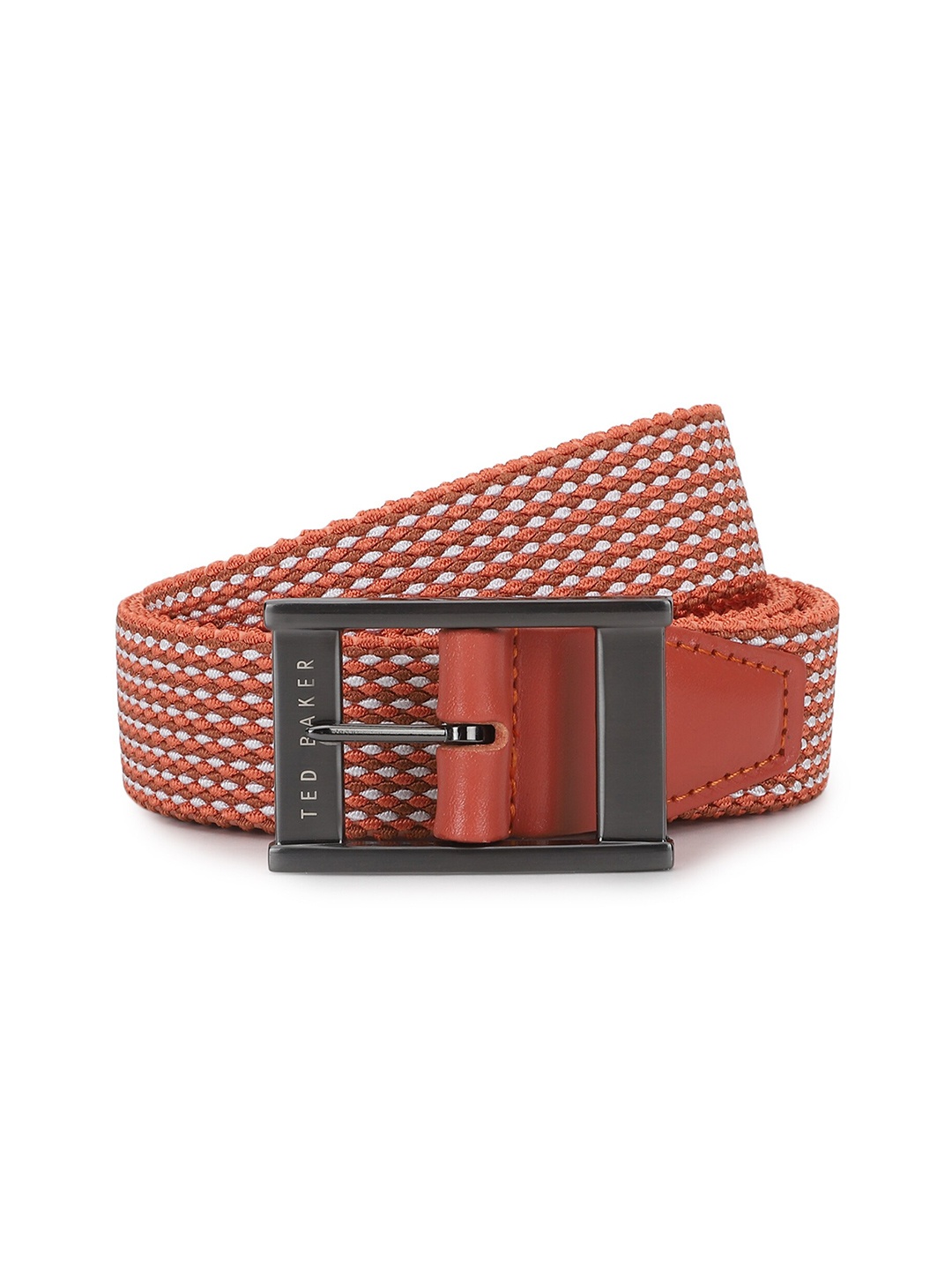 

Ted Baker Men Textured Leather Belt, Orange