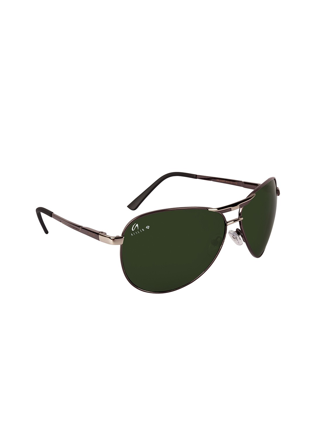 

AISLIN Men Aviator Sunglasses with UV Protected Lens ES_14305-5-AS-3486-G15-GNSV-AVWA-G15, Green