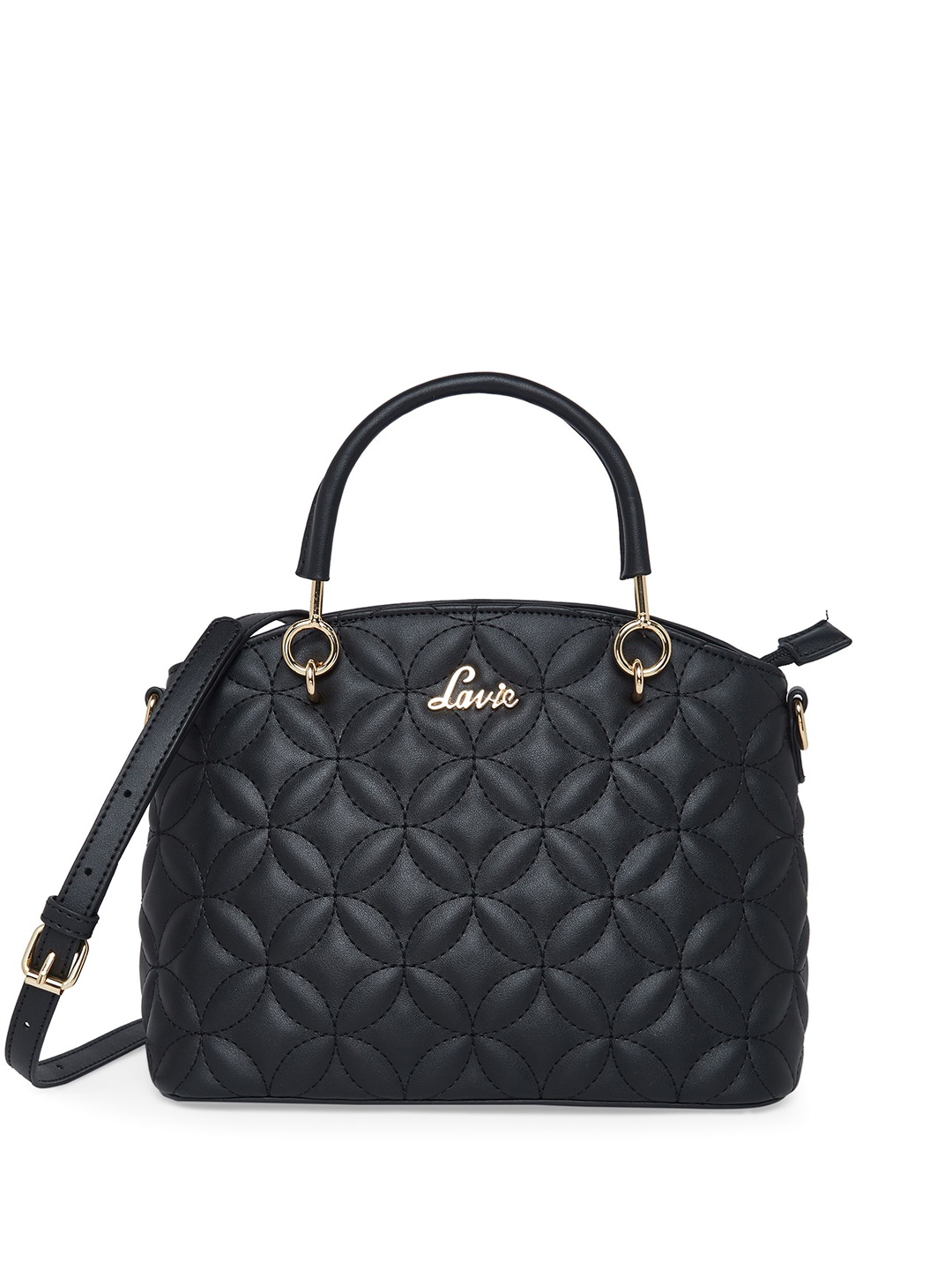 

Lavie Structured Satchel With Quilted, Black