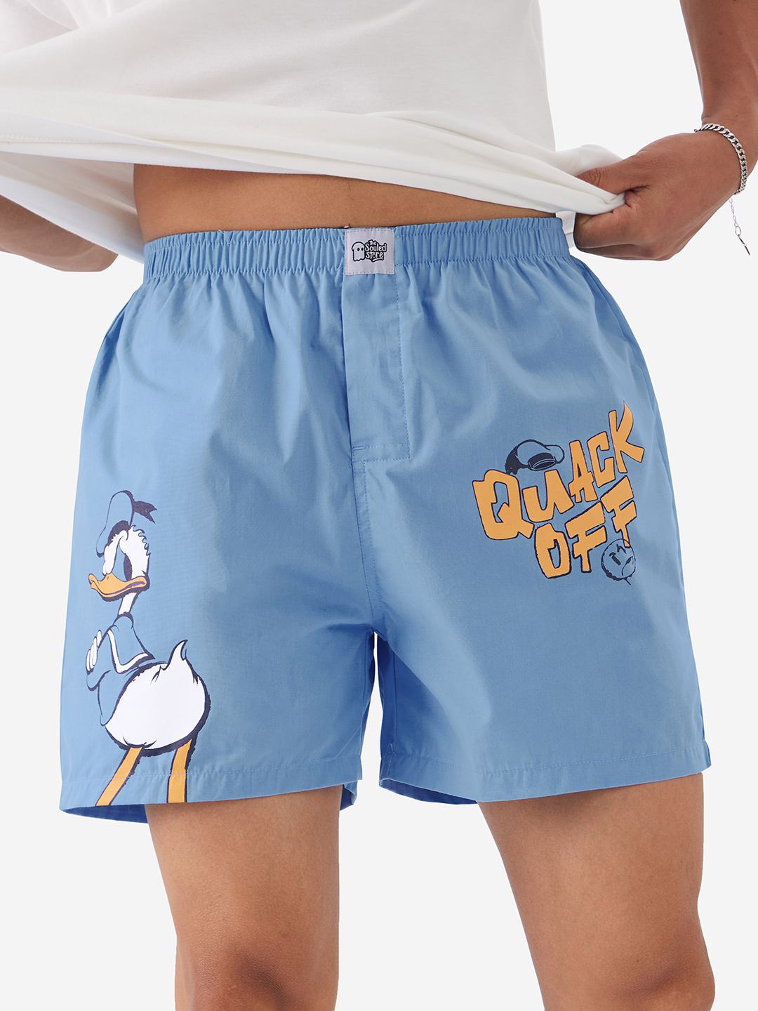 

The Souled Store Donald Duck Men Printed Pure Cotton Boxers 260543, Blue