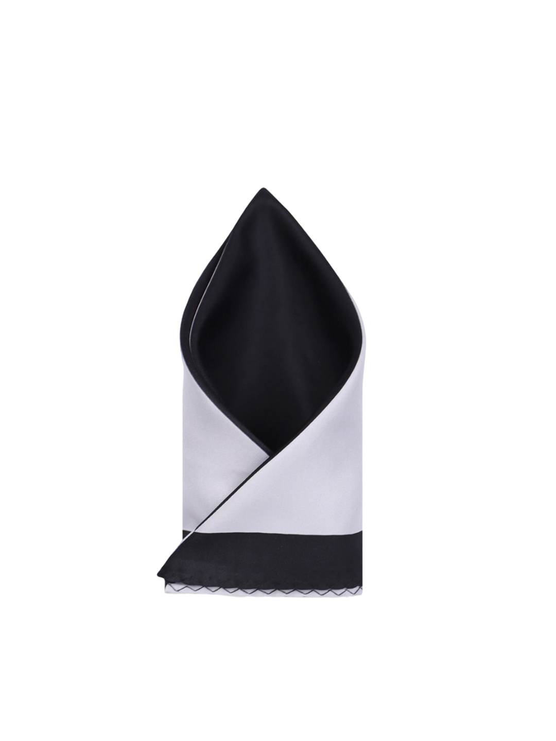 

Louis Philippe Colourblocked Formal Pocket Square, Black