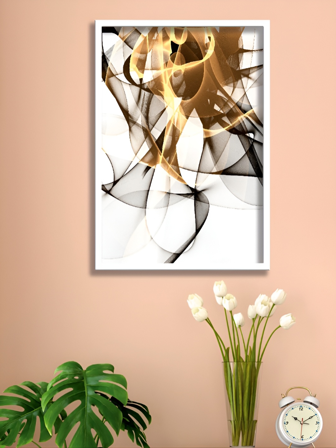 

Aura White & Brown Abstract Paintings Wall Art