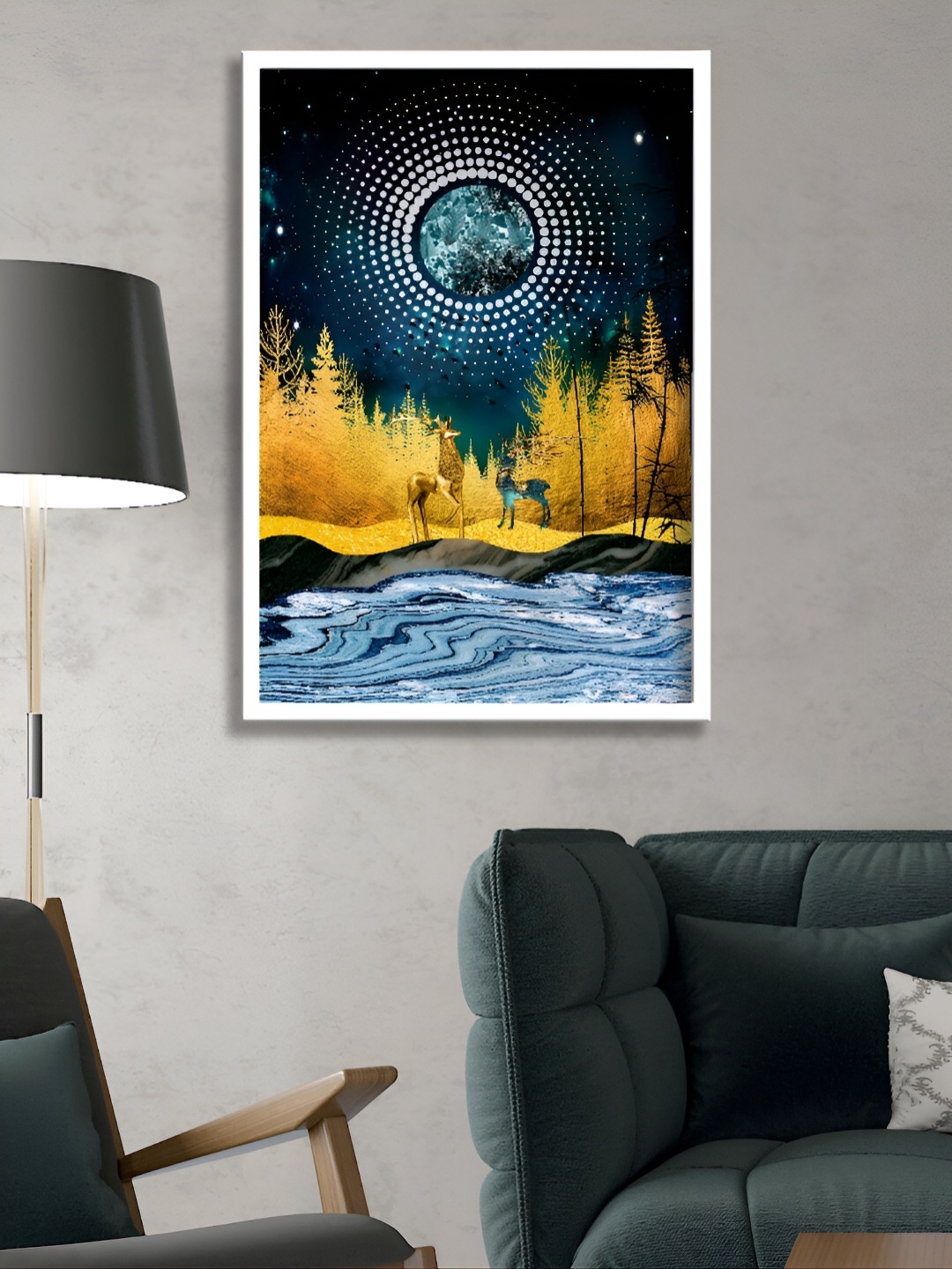 

Aura Blue & Yellow Abstract Painting Wall Art