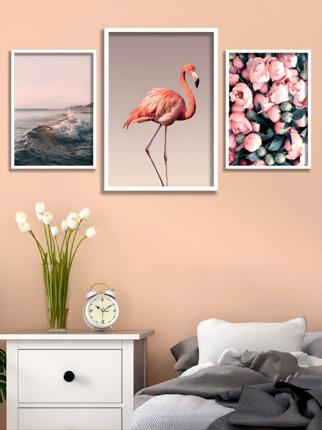 

Aura Beige & Pink 3 Pieces Floral and Botanical Paintings Wall Arts