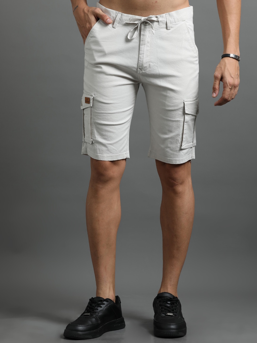 

PAUL STREET Men Slim Fit Cargo Shorts, Grey