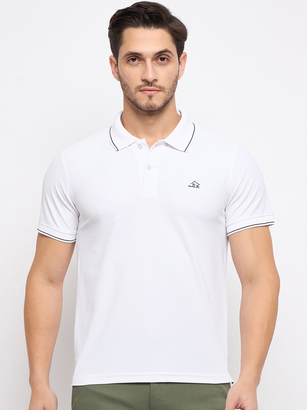 

Okane Polo Collar Short Sleeves Regular Fit T-shirt, White