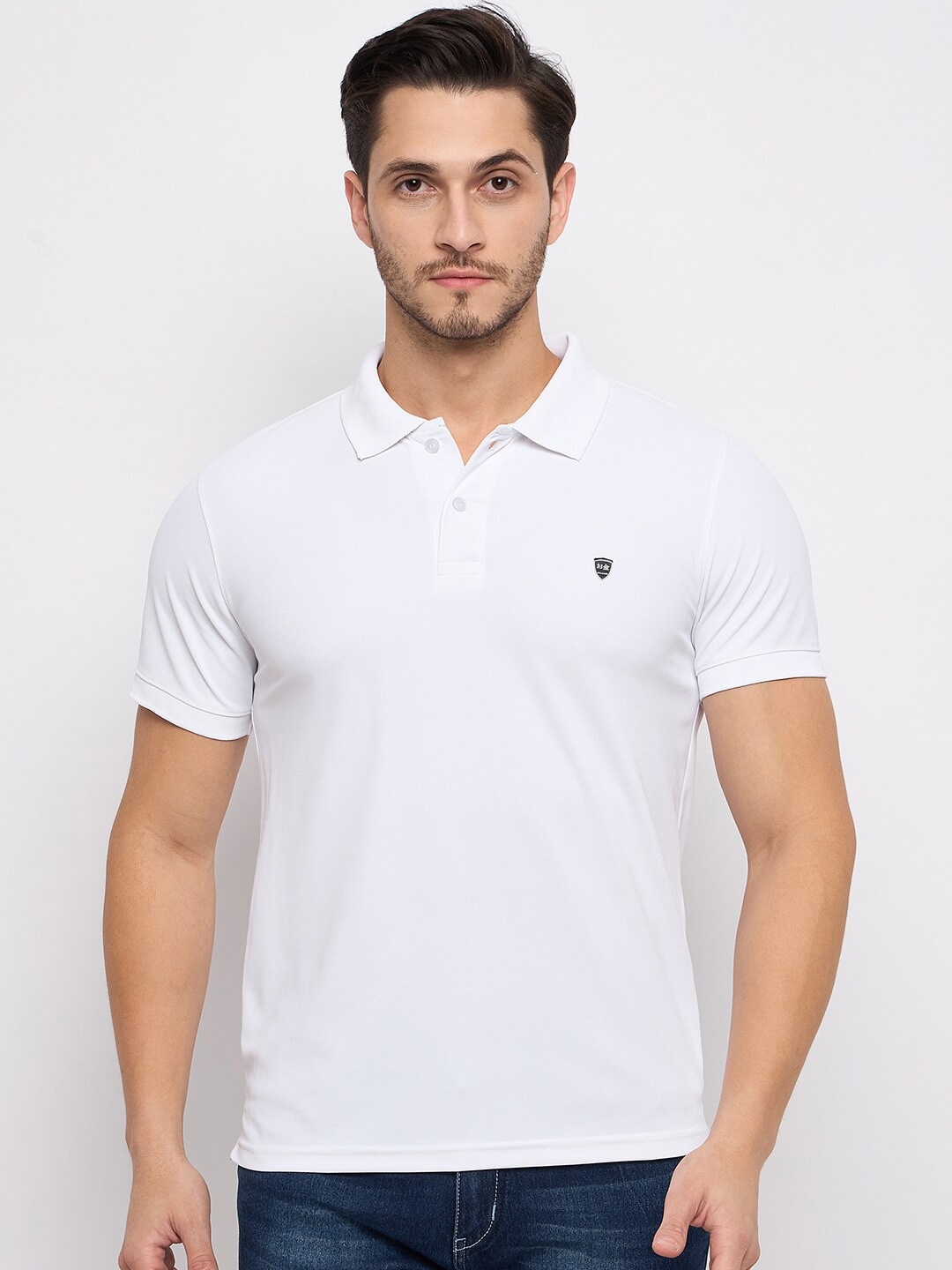 

Okane Polo Collar Short Sleeves Regular Fit Cotton T-shirt, White