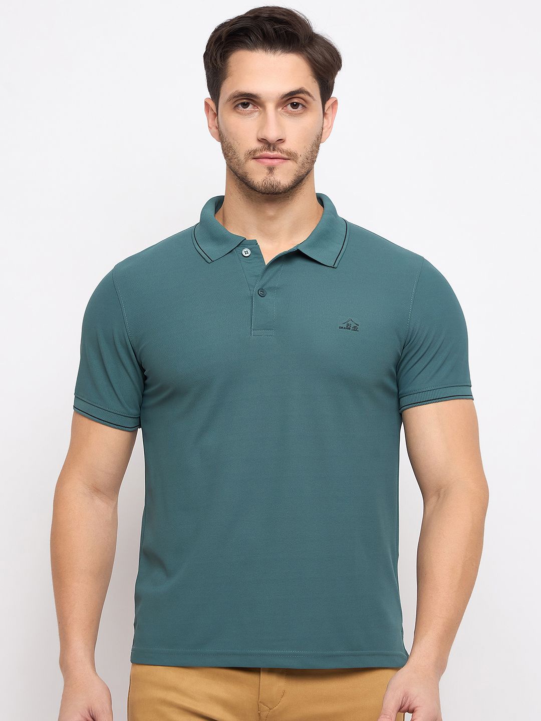 

Okane Polo Collar Shor Sleeves Regular Fit T-shirt, Green