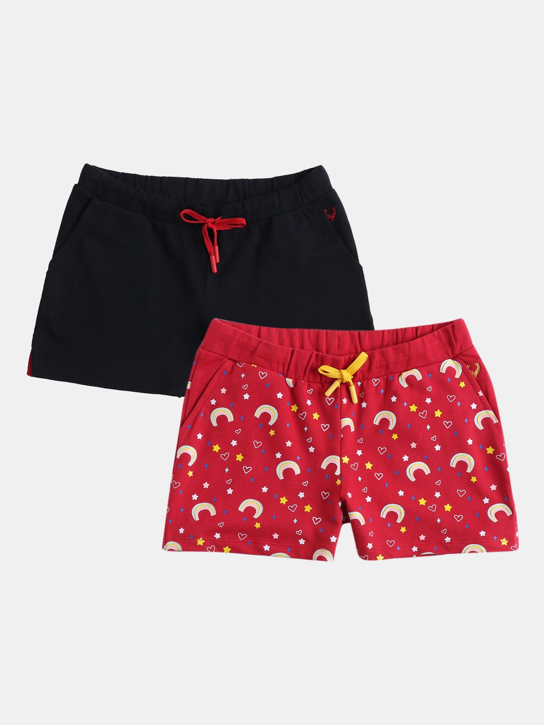 

Allen Solly Junior Girls Printed Shorts, Black