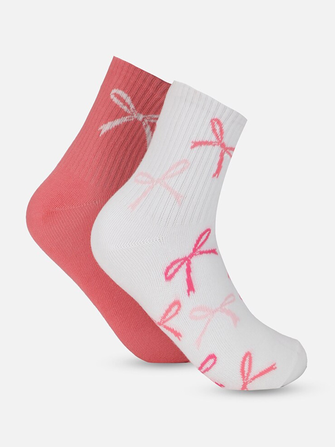 

AMERICAN EAGLE OUTFITTERS Women Pack Of 2 Patterned Calf Length Socks, Pink