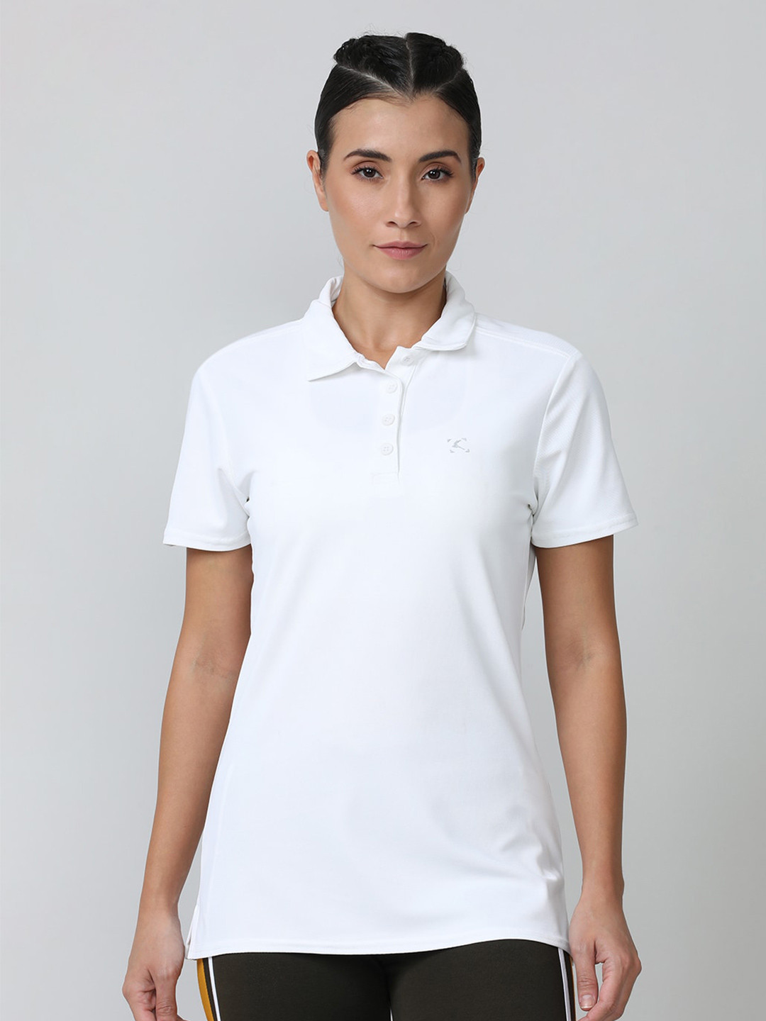 

Lovable Sport Polo Collar Short Sleeves Cotton T-shirt, White