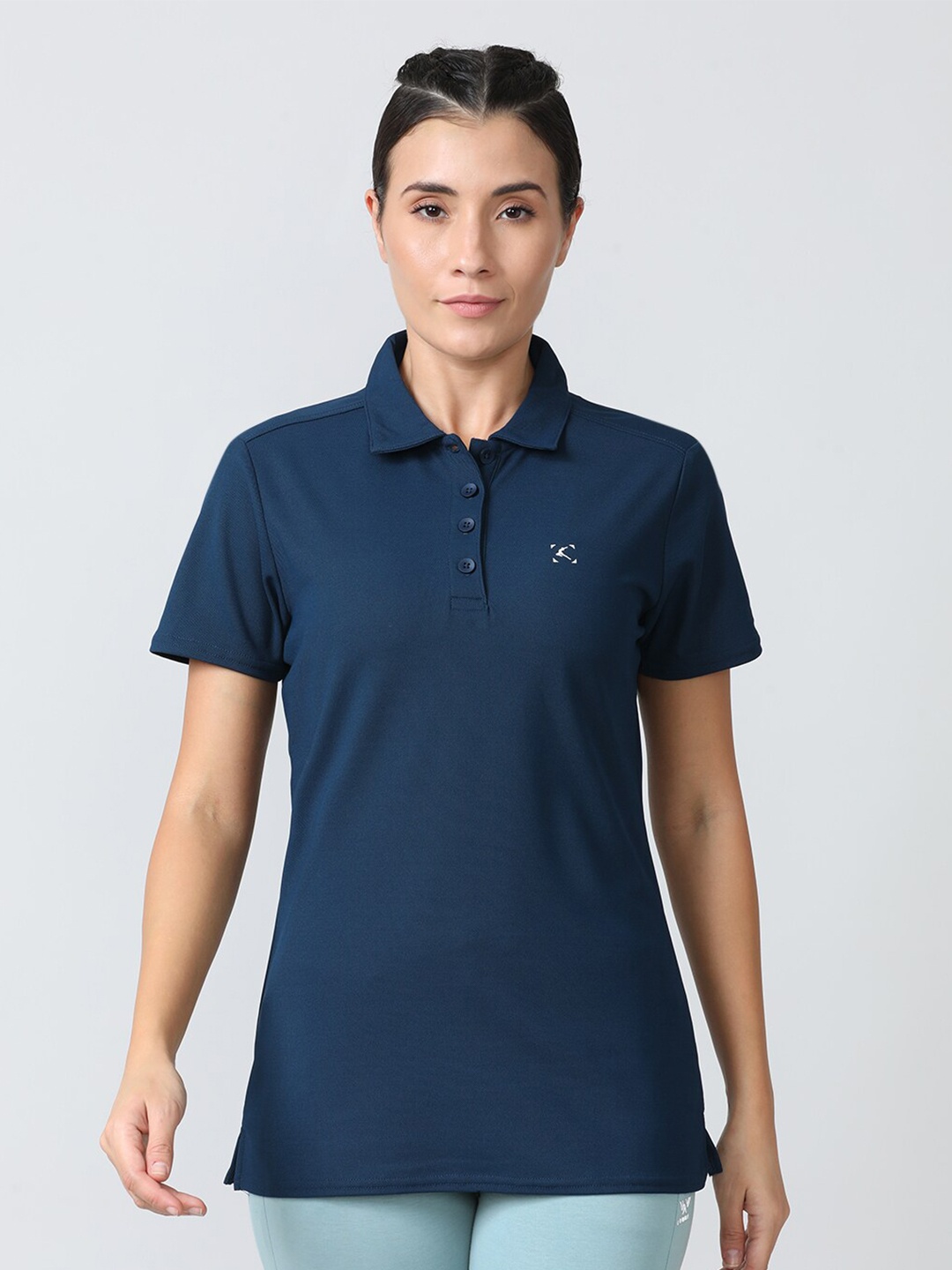 

Lovable Sport Polo Collar Short Sleeves Cotton T-shirt, Navy blue
